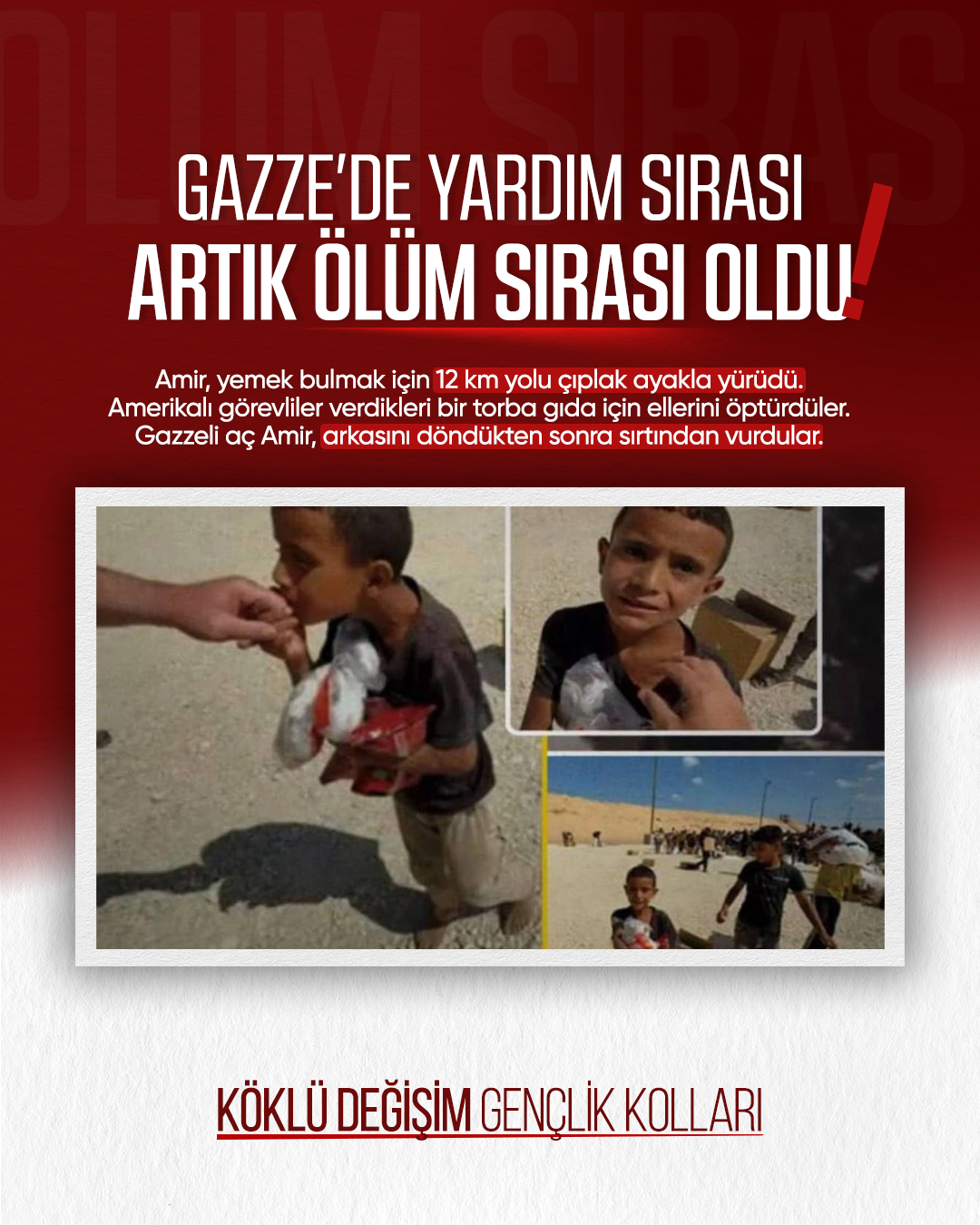 Gazze'de yardım sırası artık ölüm sırası oldu!